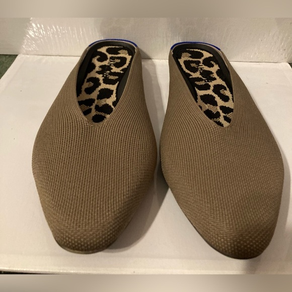 ROTHY’S | The Almond Demi Mule Sz 8.5 Portobello Taupe Knit Pointed Flats - Picture 8 of 8